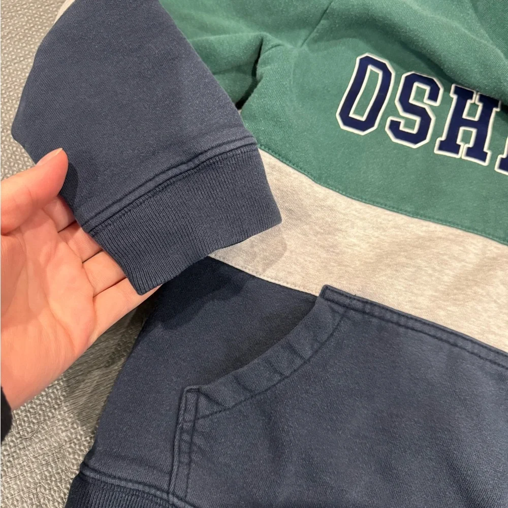 OshKosh B'gosh Green and Navy Kids Hoodie